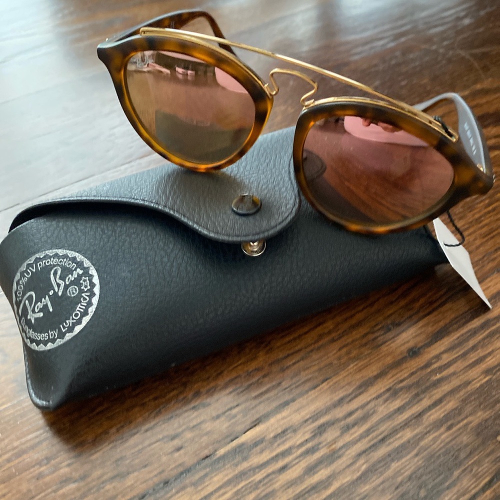 Rat Ban sunglasses pink reflective lenses